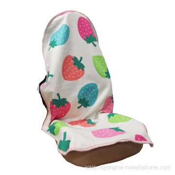 Strawberry printed waterproof car seat cover